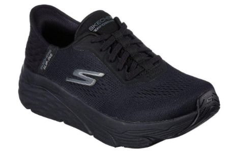 (WMNS) Skechers Max Cushioning Mystic Passion 'Triple Black' 128572-BBK sold by KicksCrew