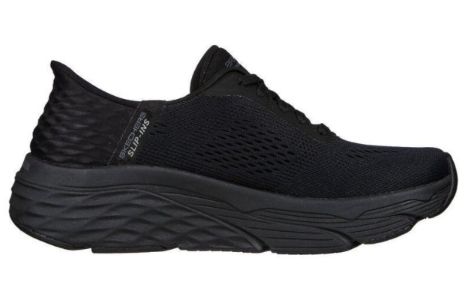 (WMNS) Skechers Max Cushioning Mystic Passion 'Triple Black' 128572-BBK sold by KicksCrew