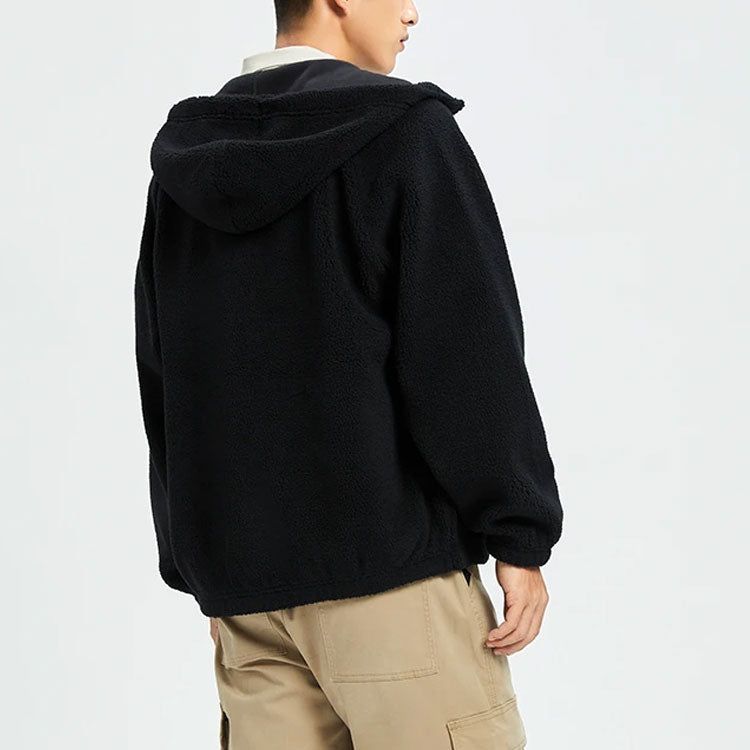 Li-Ning BadFive Logo Full Zip Hooded Jacket 'Black White' AFDR733-5 sold by KicksCrew product image thumbnail 5