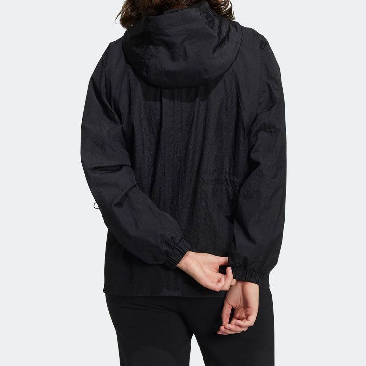 (WMNS) Adidas Neo Woven Hooded Training Windbreaker Jackets 'Black' HF7277 sold by KicksCrew product image thumbnail 5