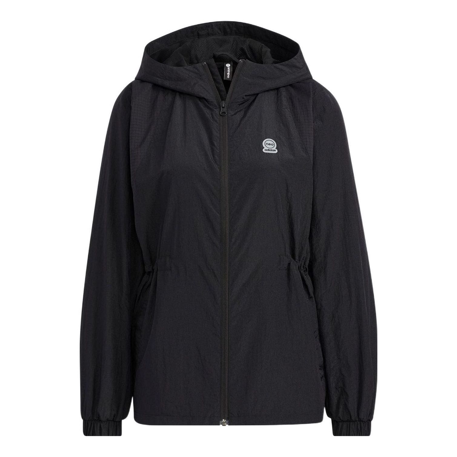(WMNS) Adidas Neo Woven Hooded Training Windbreaker Jackets 'Black' HF7277 sold by KicksCrew