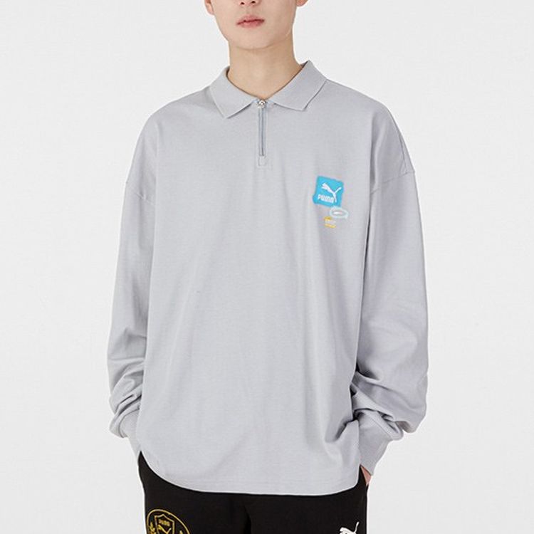 Puma Trend Graphic Logo Sweatshirt 'Grey' 536075-19 sold by KicksCrew product image thumbnail 3