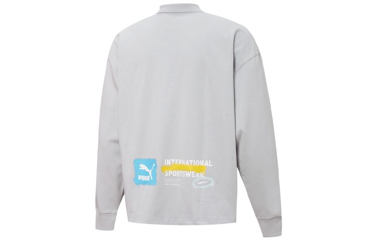 Puma Trend Graphic Logo Sweatshirt 'Grey' 536075-19 sold by KicksCrew product image thumbnail 2