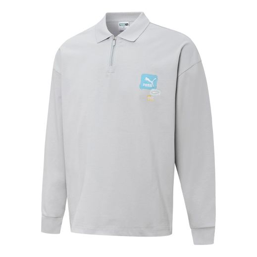 Puma Trend Graphic Logo Sweatshirt 'Grey' 536075-19 sold by KicksCrew