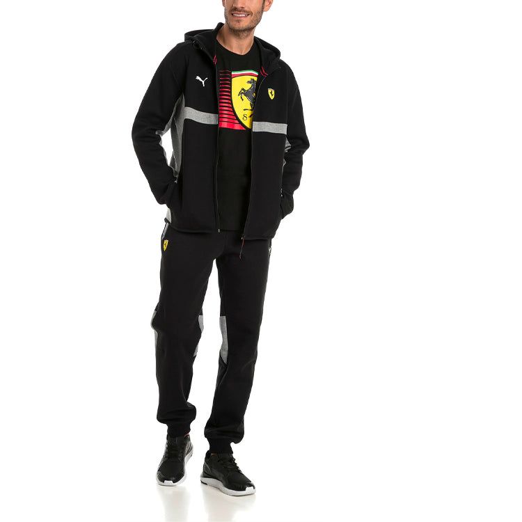 Puma Scuderia Ferrari Hooded Sweat Jacket 'Black' 576707-02 sold by KicksCrew product image thumbnail 3