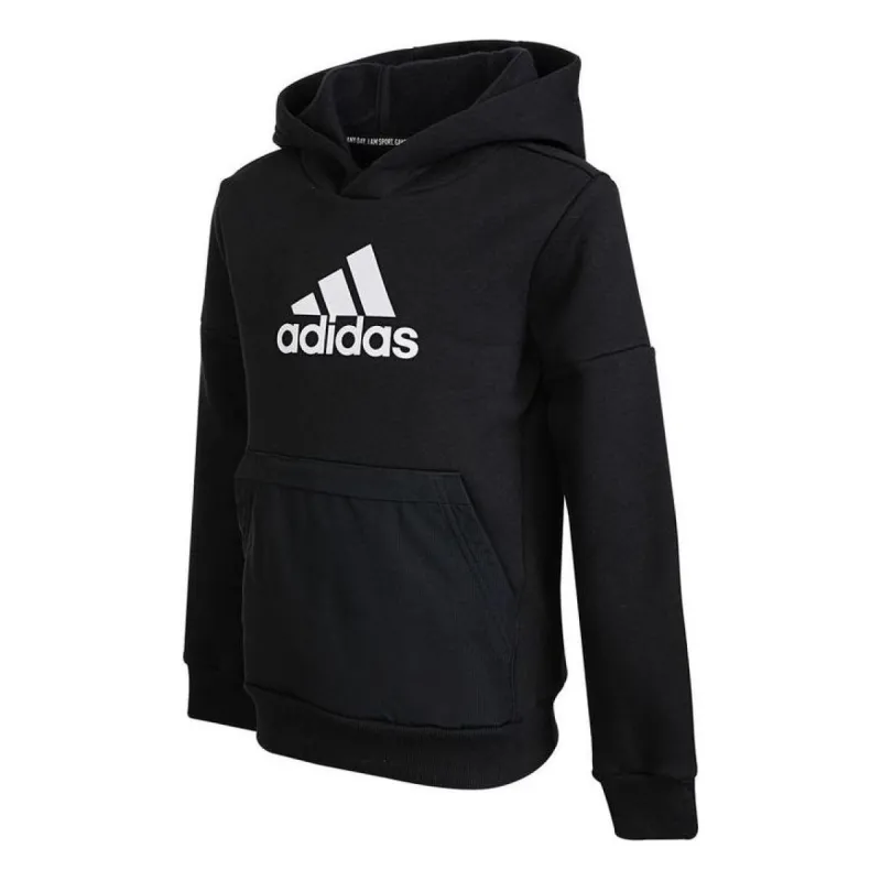 (GS) adidas Badge of Sport Fleece Hoodie Asia Sizing 'Black White' GJ6675 sold by KicksCrew
