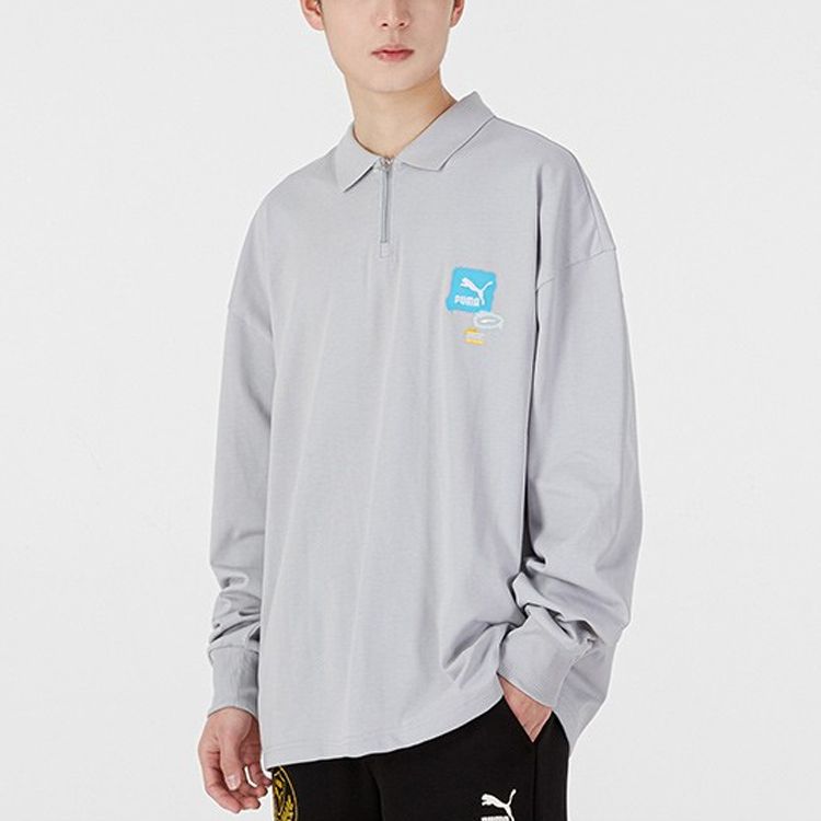 Puma Trend Graphic Logo Sweatshirt 'Grey' 536075-19 sold by KicksCrew product image thumbnail 5