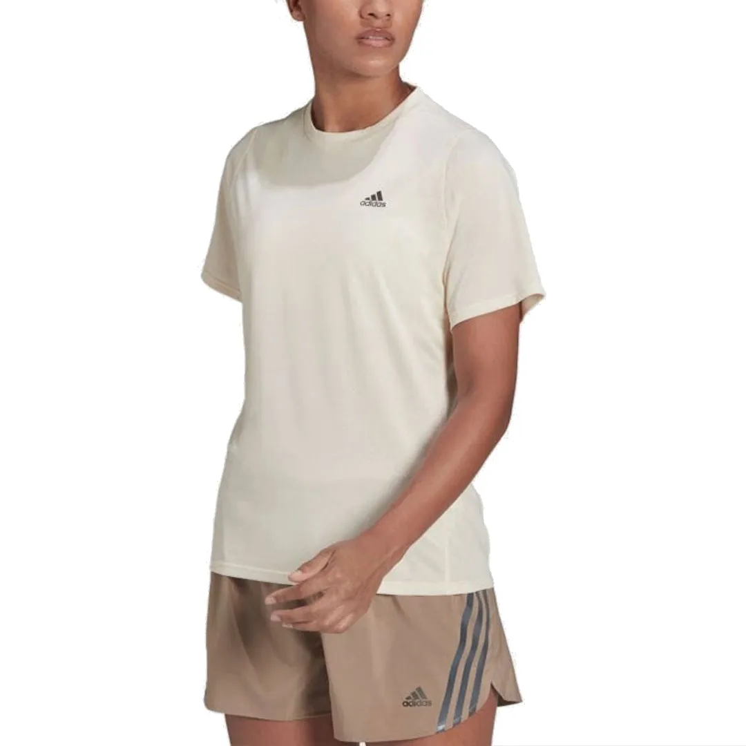 (WMNS) adidas Aeroready Running Logo T-Shirt 'Beige' HB9355 sold by KicksCrew product image thumbnail 3