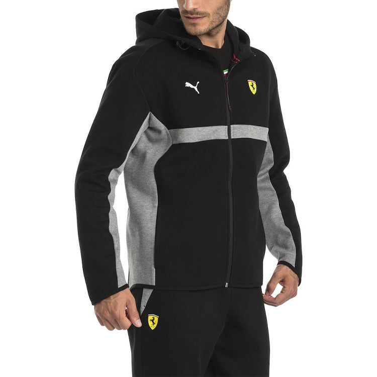 Puma Scuderia Ferrari Hooded Sweat Jacket 'Black' 576707-02 sold by KicksCrew product image thumbnail 4