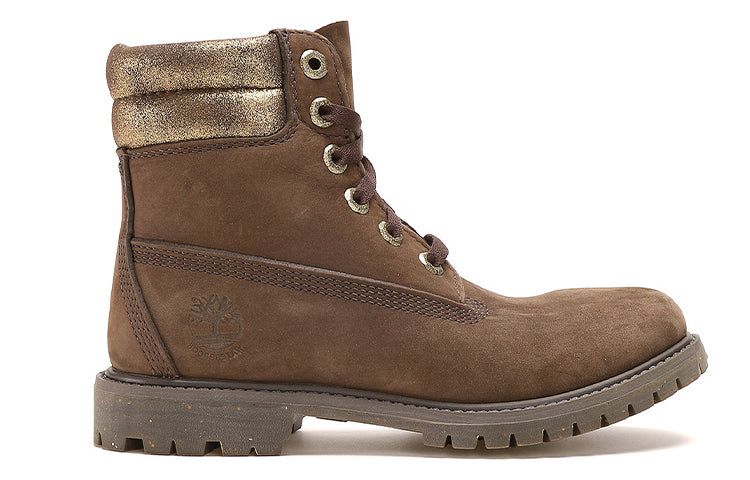 (WMNS) Timberland 6 Inch Waterville Premium Double Collar Boots 'Dark Brown' A1R2IA66 sold by KicksCrew product image thumbnail 2