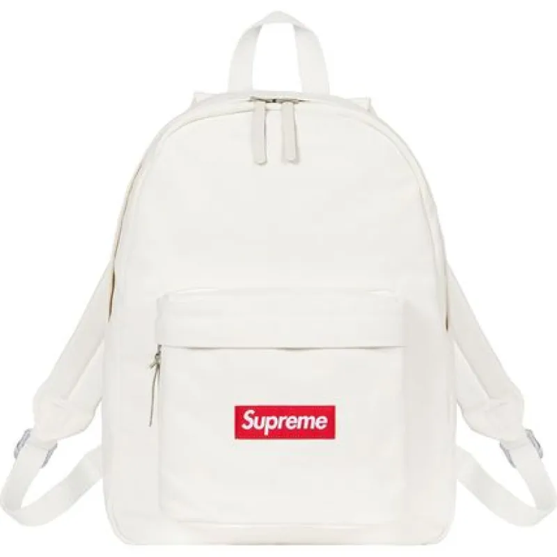 Supreme Street Style Skater Style Backpack 'White Red' SUP-SS22-786 sold by KicksCrew