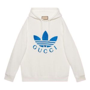 Gucci x adidas Hoodie 'White Blue' 702607-XJEDA-9088 sold by KicksCrew