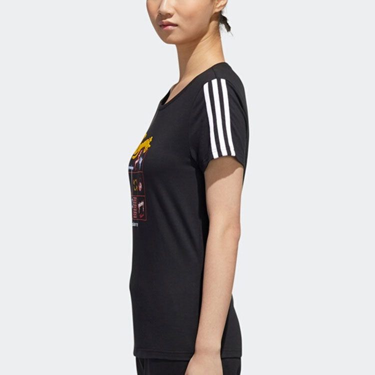 (WMNS) adidas neo Graphic T-shirt 'Black' GK1567 sold by KicksCrew product image thumbnail 5
