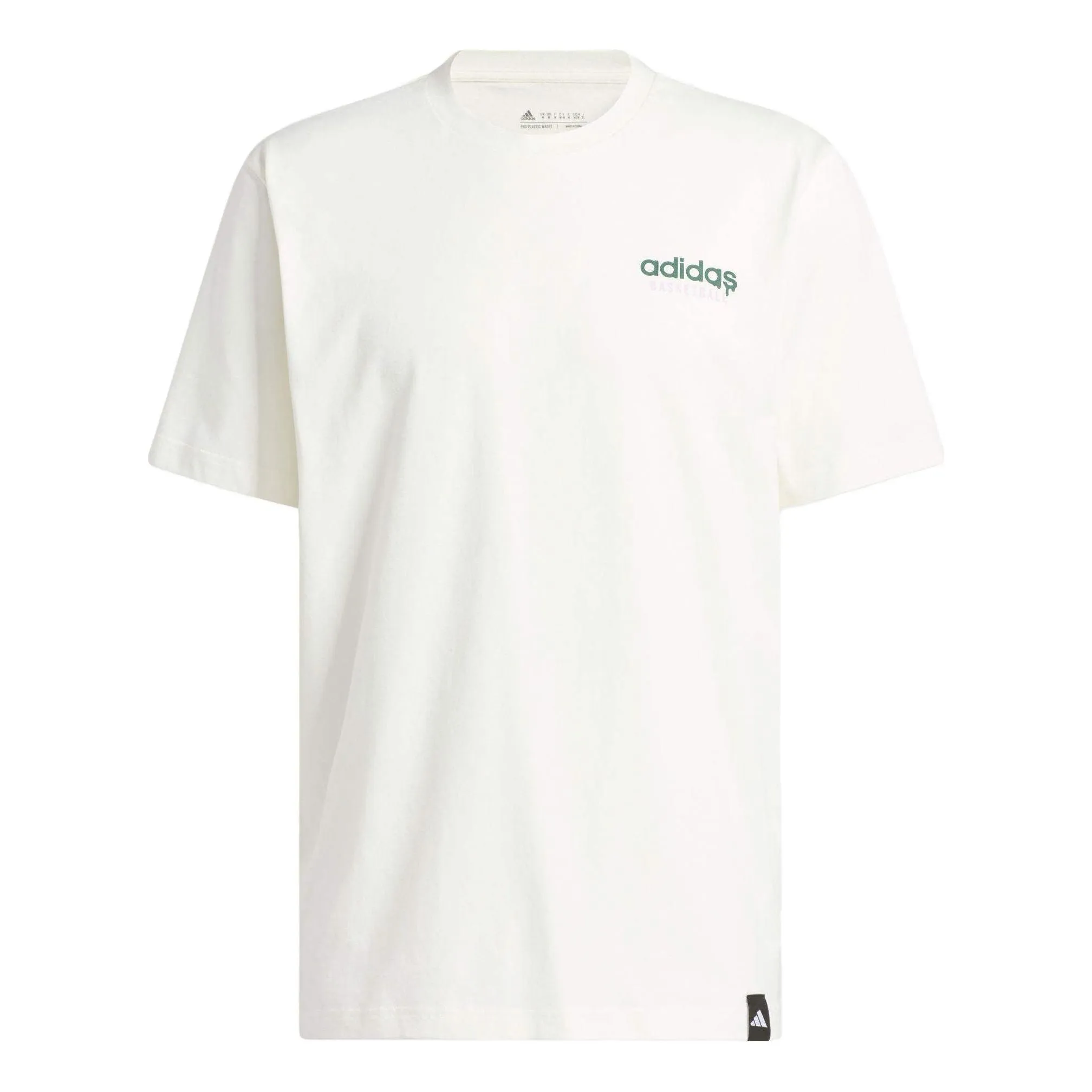 adidas Summer Melt Hoops Logo T-Shirt 'White' IN7439 sold by KicksCrew