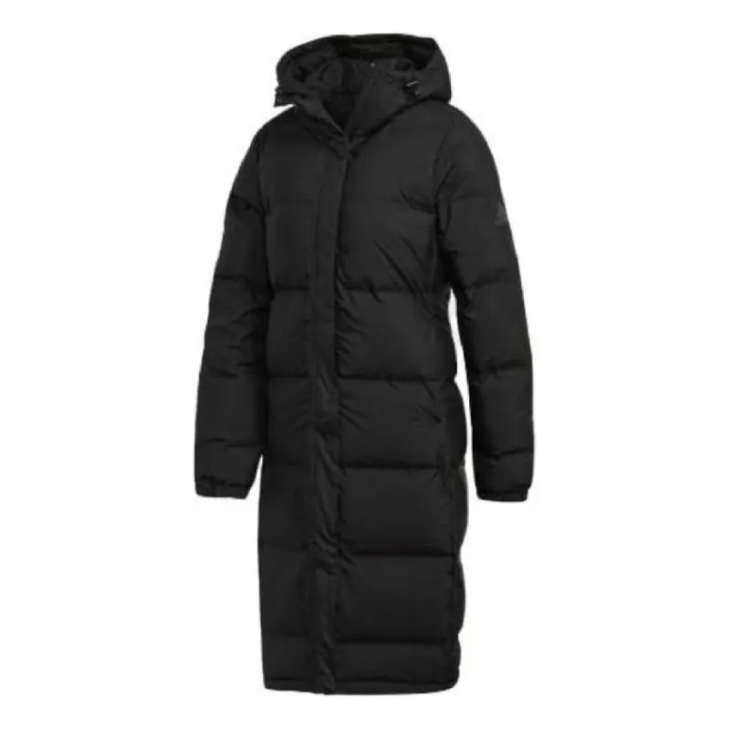 (WMNS) adidas Helionic Long Down Jacket Asia Sizing 'Black' CY8647 sold by KicksCrew