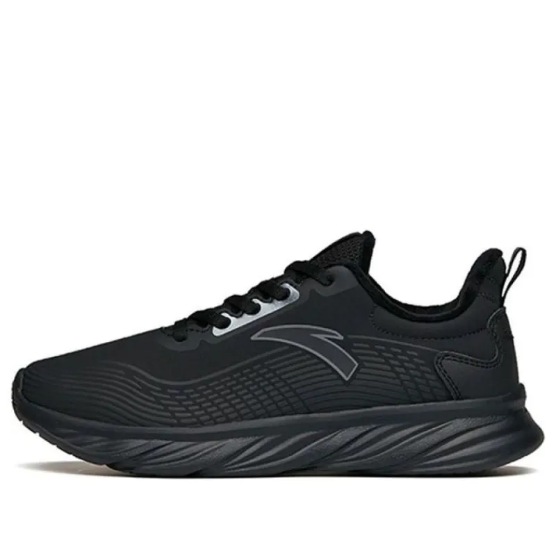 (WMNS) ANTA Running Series Sneakers Leather with Fleece 'Black' 122145571-10 sold by KicksCrew