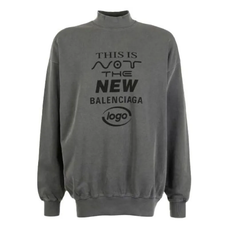 Balenciaga 'This Is Not The New Balenciaga Logo' Sweater 'Dark Grey' 652981TKVE41069 sold by KicksCrew