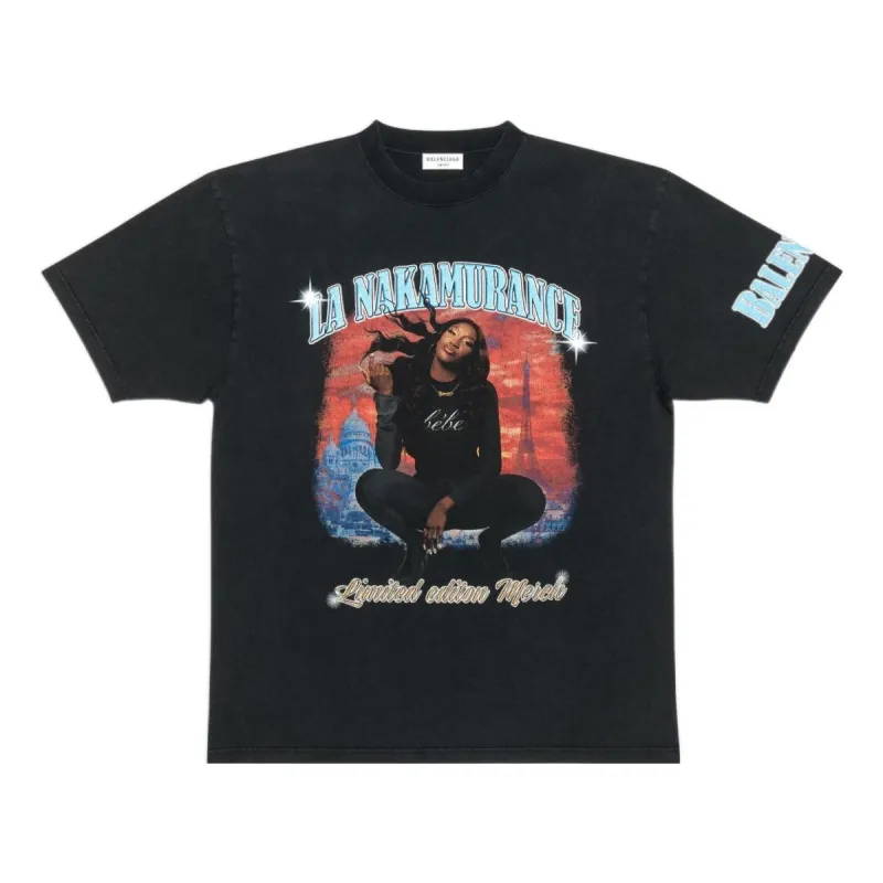Balenciaga Music Aya Nakamura Merch T-shirt Large Fit 'Black' 641655TMV861055 sold by KicksCrew