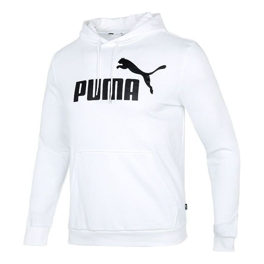 Puma Big Logo Hoodie 'White Black' 588709-02 sold by KicksCrew