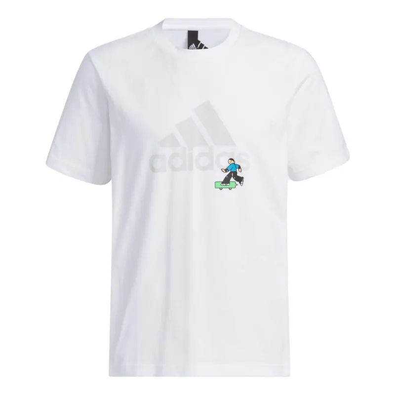 Adidas Graphic Logo T-Shirts 'White' IA8156 sold by KicksCrew