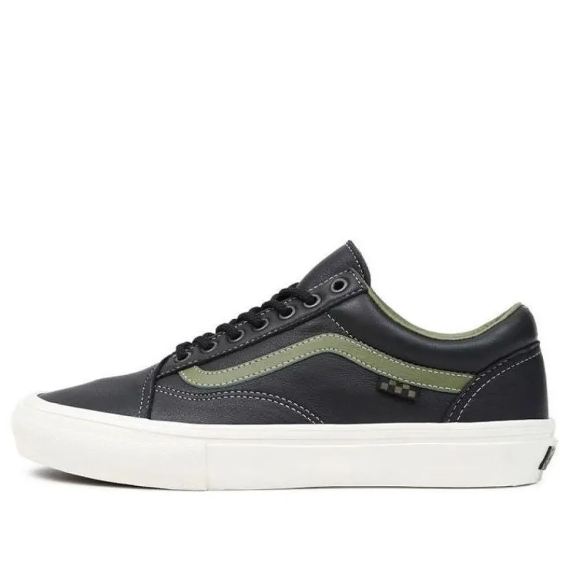 Vans Skate Old Skool Butter Leather Shoes 'Black Green' VN0A5FCBYJ7 sold by KicksCrew