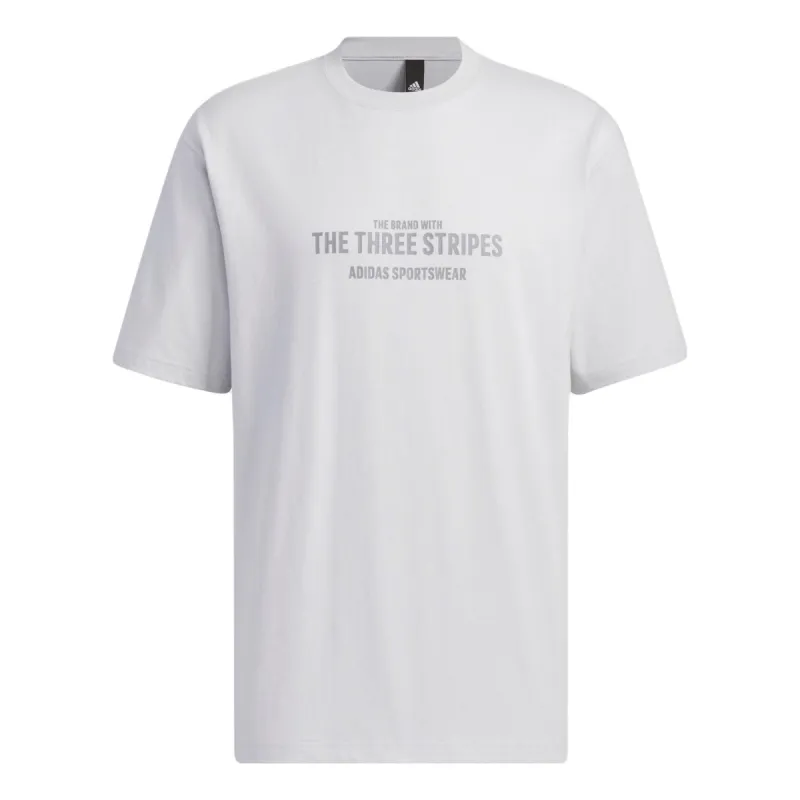 Adidas Verbiage T-Shirts 'Grey' IP3930 sold by KicksCrew
