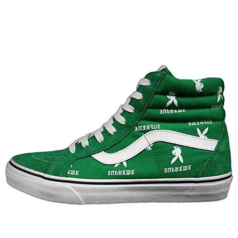 Vans x Supreme x Playboy SK8-Hi Shoes 'Green White' VN-0TVMD7N sold by KicksCrew