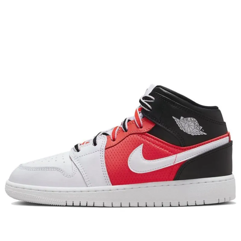 (GS) Air Jordan 1 Mid SE 'White Infrared' FB4417-016 sold by KicksCrew