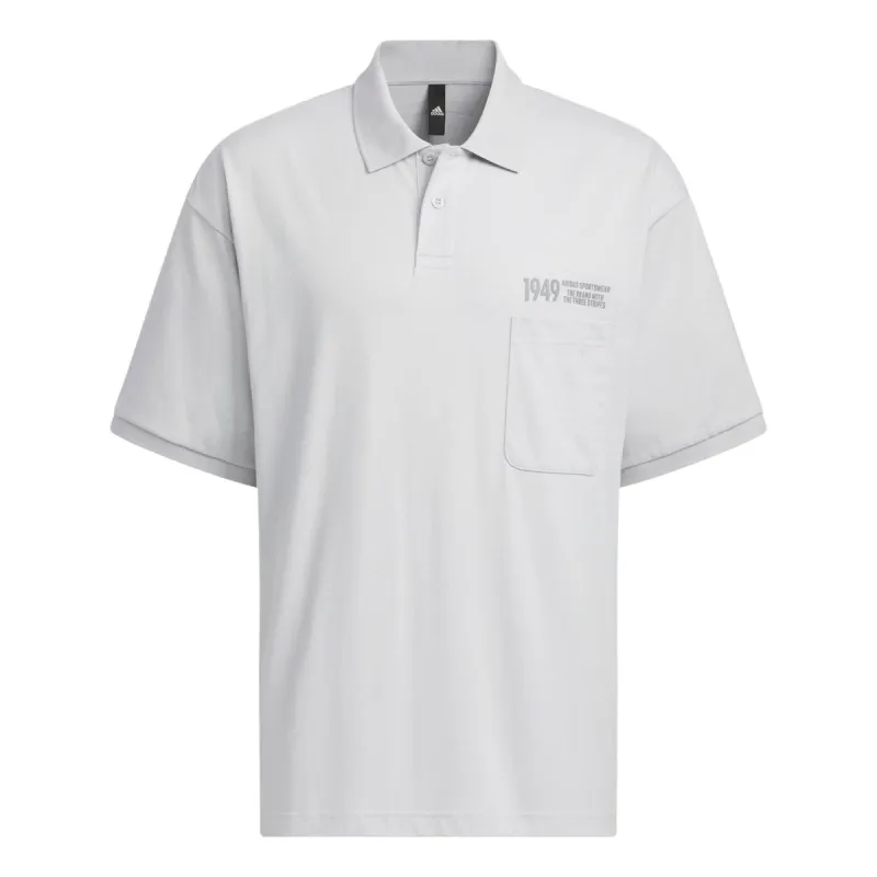 Adidas Verbiage Polo Shirt 'Grey' IP3980 sold by KicksCrew