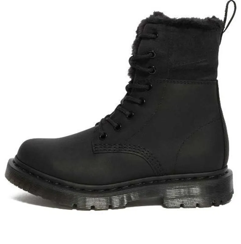 (WMNS) Dr.Martens 1460 Kolbert Wintergrip Faux Fur Lined Boots 'Black' 24015001 sold by KicksCrew