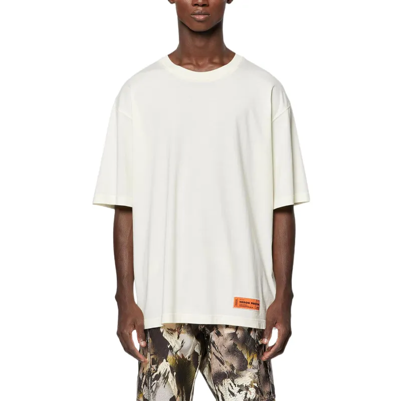 HERON PRESTON Regular Logo T-shirt 'White' HMAA025C99JER0010100 sold by KicksCrew product image thumbnail 3
