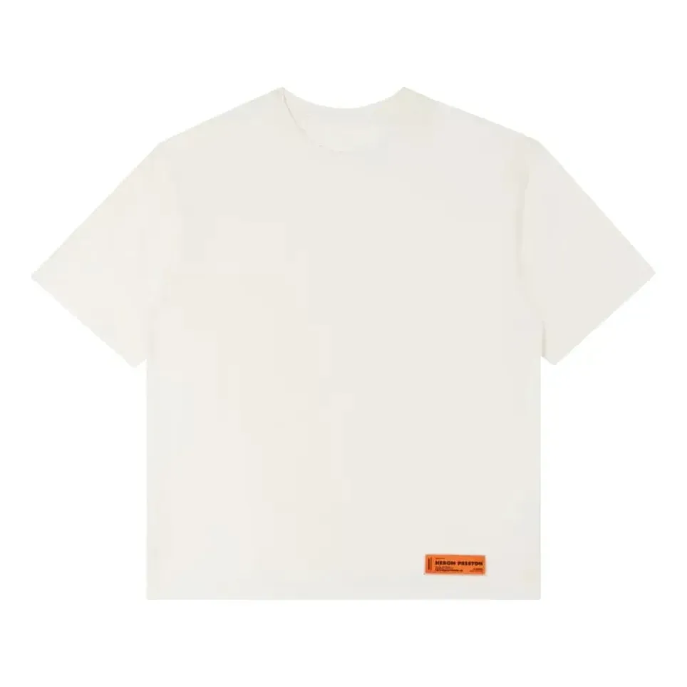 HERON PRESTON Regular Logo T-shirt 'White' HMAA025C99JER0010100 sold by KicksCrew