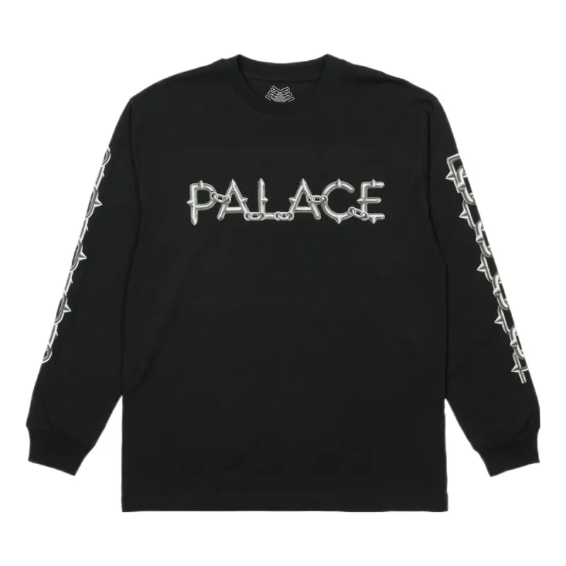 Palace Spike Longsleeve T-shirt 'Black' P22LS020 sold by KicksCrew