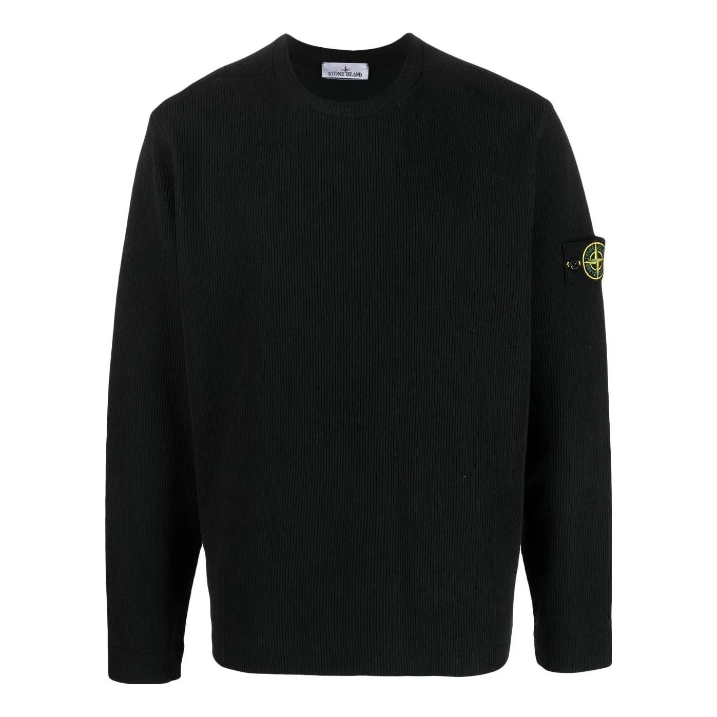 STONE ISLAND Ribbed Fleece Sweatshirt 'Black' 781565656-V0029 sold by KicksCrew