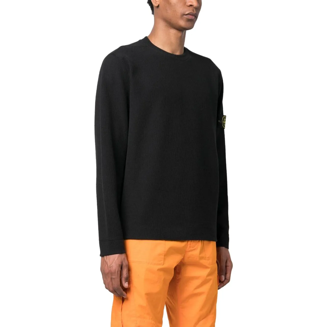 STONE ISLAND Ribbed Fleece Sweatshirt 'Black' 781565656-V0029 sold by KicksCrew product image thumbnail 3