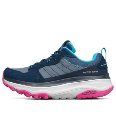 (WMNS) Skechers Max Cushioning Trail 'Grey Blue Pink' 128216-NVPK sold by KicksCrew