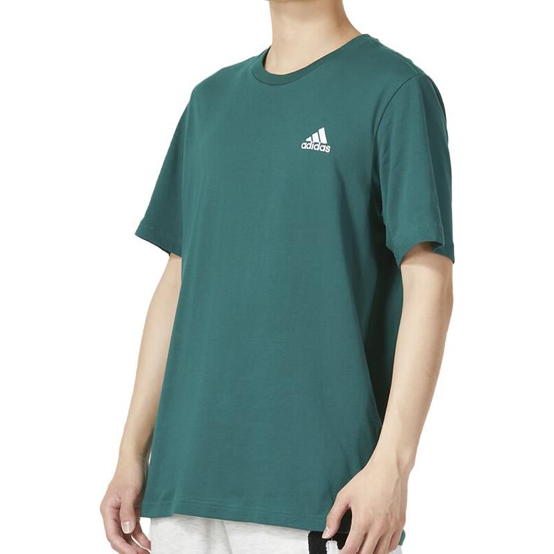adidas Essentials Single Jersey Embroidered Small Logo T-Shirt 'Green' IJ6111 sold by KicksCrew product image thumbnail 3