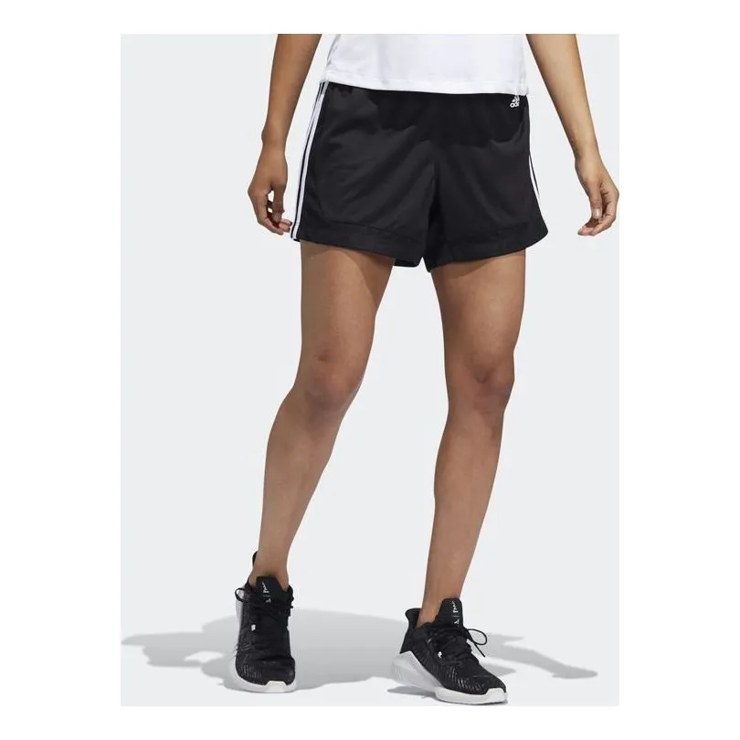 (WMNS) adidas 3-Stripes 5-Inch Mesh Shorts 'Black White' EB3894 sold by KicksCrew product image thumbnail 3