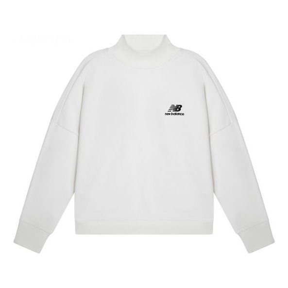 (WMNS) New Balance x JHI Logo Printed Pullover 'White Black' NCA89012-IV sold by KicksCrew
