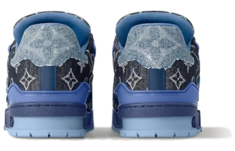 LOUIS VUITTON LV Trainers 'Blue Black Denim Monogram' 1AC4YT sold by KicksCrew product image thumbnail 4