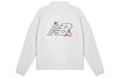 (WMNS) New Balance x JHI Logo Printed Pullover 'White Black' NCA89012-IV sold by KicksCrew