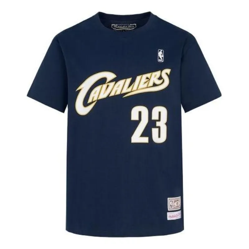 Mitchell & Ness x NBA Cleveland Cavaliers T-Shirt 'Lebron James 23' MNJYSST230131-NAVY sold by KicksCrew