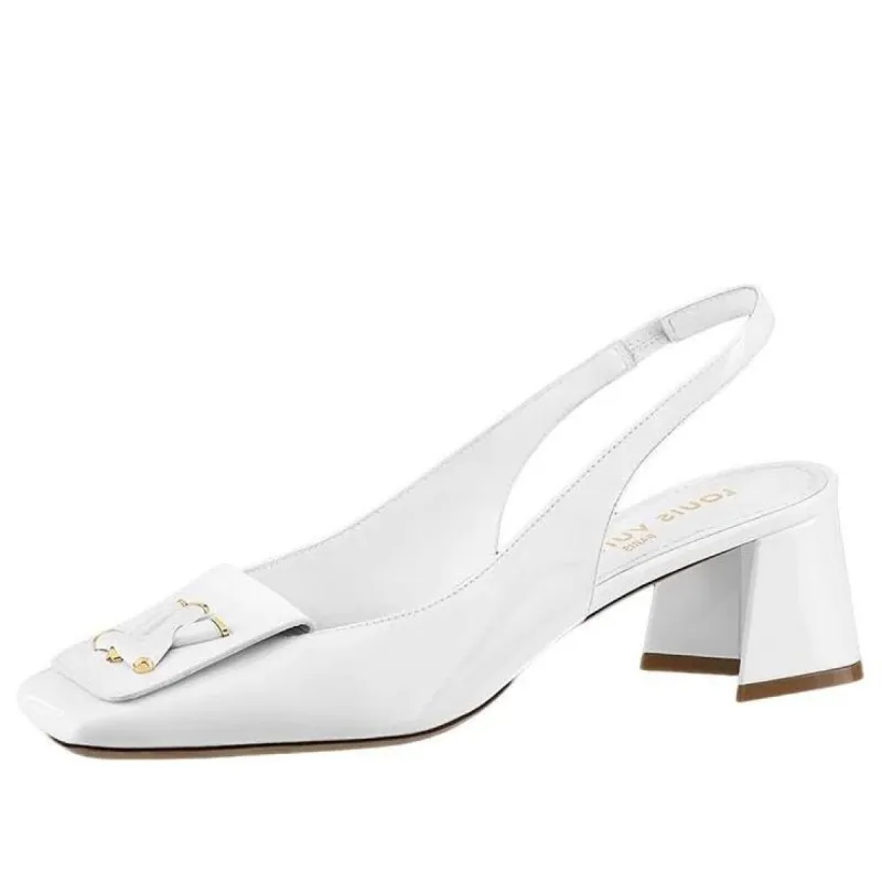 (WMNS) LOUIS VUITTON Shake Slingback Pumps 'White' 1AB0UP sold by KicksCrew