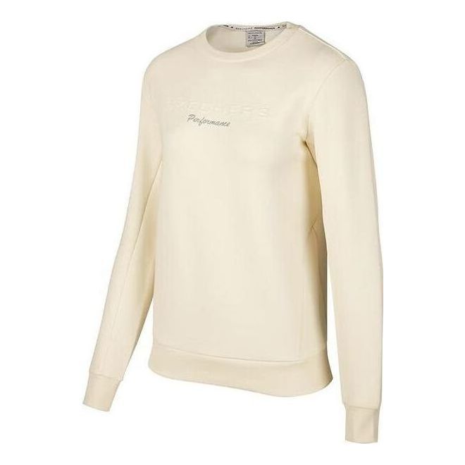 (WMNS) Skechers Long Sleeve Crew Sweater 'Beige' P423W017-02EP sold by KicksCrew