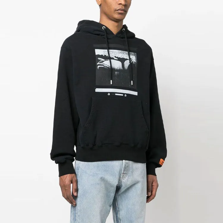 HERON PRESTON Graphic Print Hoodie 'Black' HMBB024S23JER0051010 sold by KicksCrew product image thumbnail 3