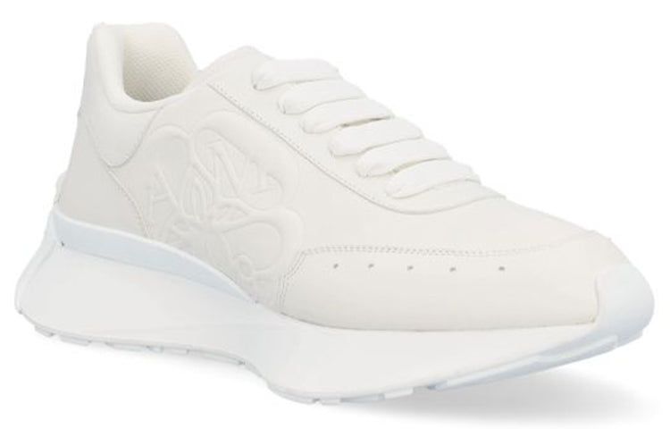 Alexander McQueen Sprint Runner Leather Sneakers 'Beige White' 688548WIC949000 sold by KicksCrew product image thumbnail 2