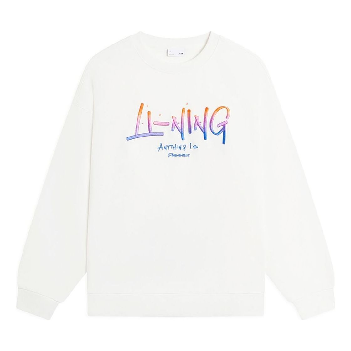 Li-Ning Anything Is Possible Graphic Sweatshirt 'White' AWDSF75-1 sold by KicksCrew