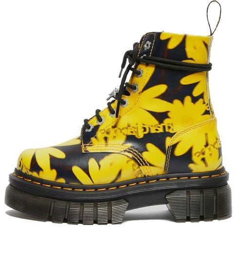 (WMNS) Dr. Martens Audrick x Heaven By Marc Jacobs Daisy Platform Boots 'Black Yellow' 27513032 sold by KicksCrew