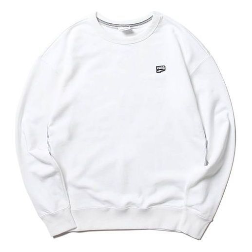 Puma Downtown Crew Sweater 'White Black' 597333-02 sold by KicksCrew