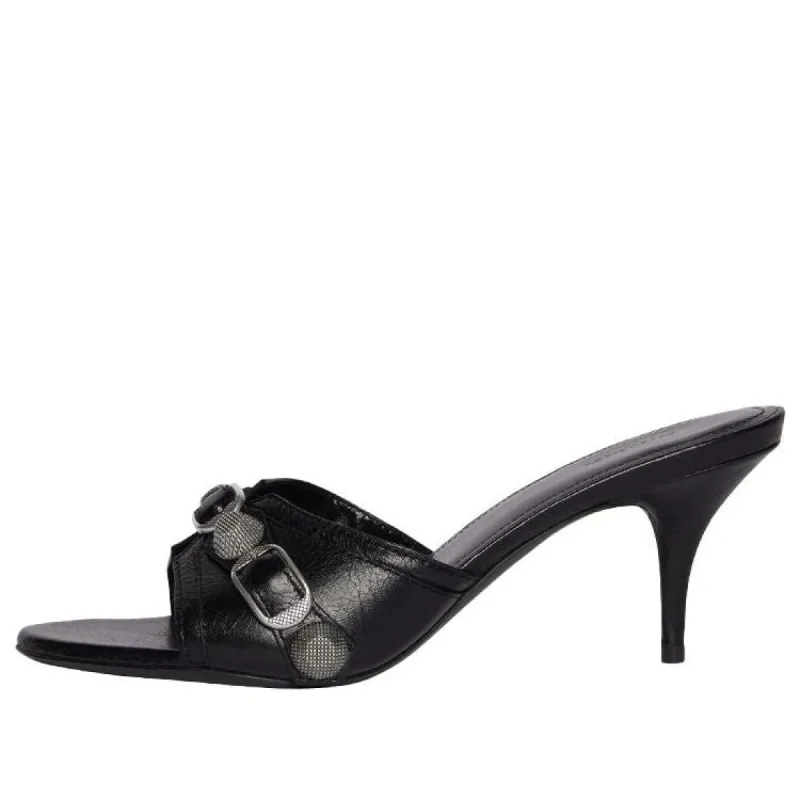 (WMNS) Balenciaga Cagole Sandals 'Leather Black' 694347WAD4E1081 sold by KicksCrew